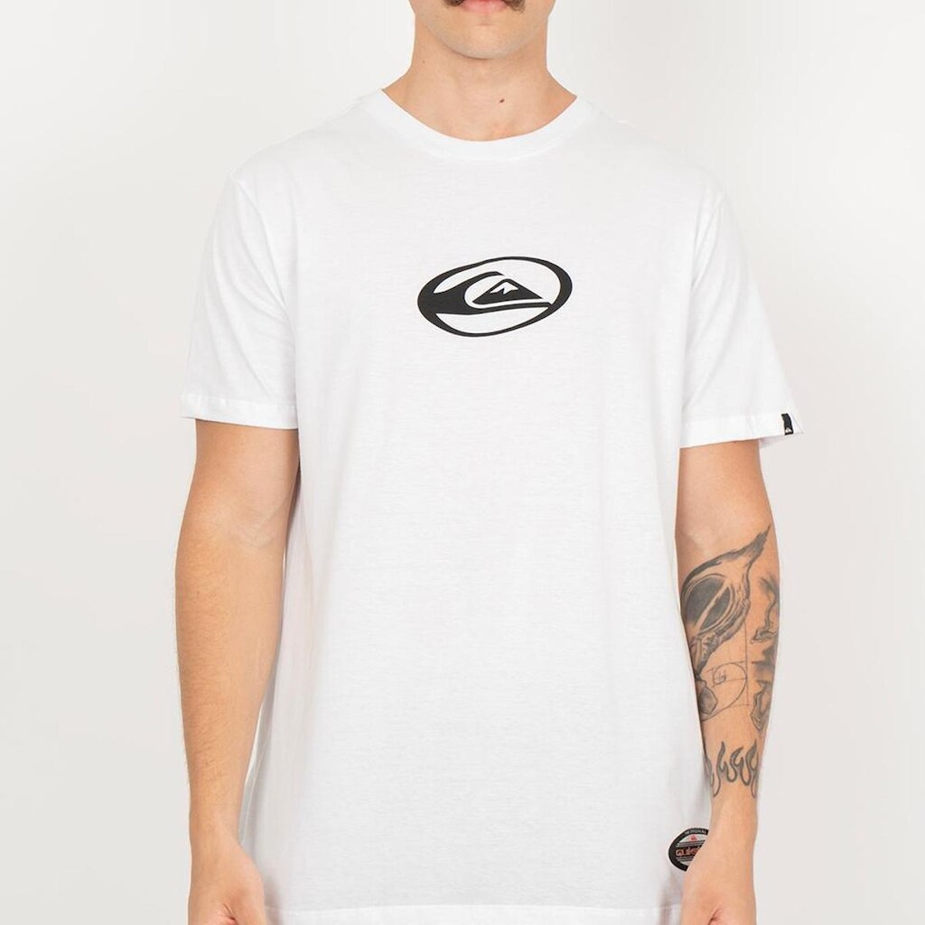 Camiseta Quiksilver Domed Logo Checker SM26 Masculina