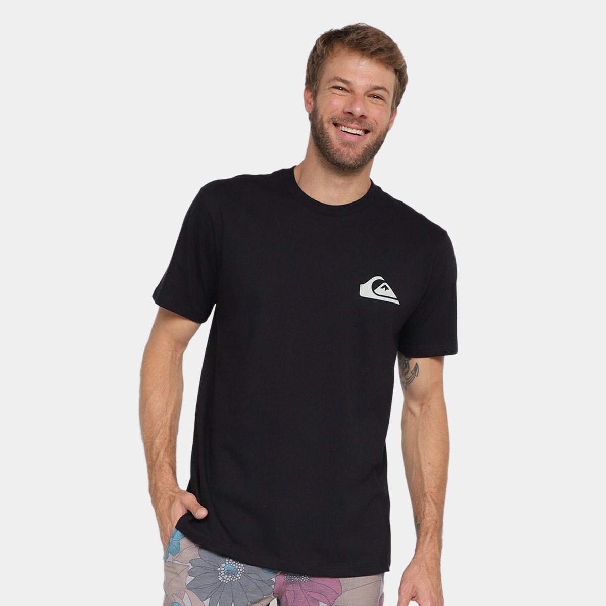 Camiseta Quiksilver Everyday Masculina Preto Netshoes
