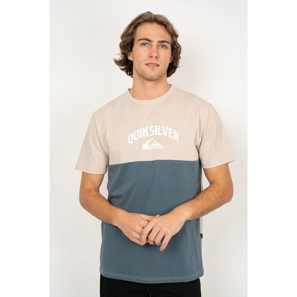 Camiseta Quiksilver M/C Knowledge Area Areia-Areia-P