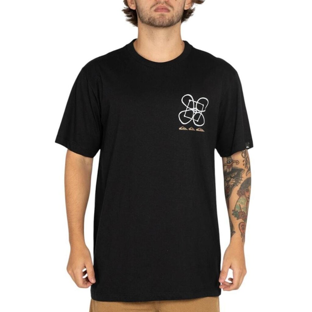 Camiseta Quiksilver Outside Inside Preta