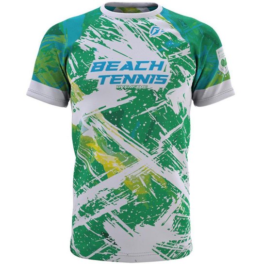 Camiseta Raglan Beach Tennis Unissex Panting Verde - Verde Menor preço em Camiseta Raglan Beach Tennis Unissex Panting Verde - Verde