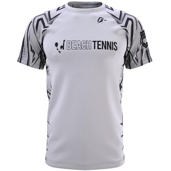 Camiseta Raglan Beach Tennis Unissex Shooting Star Branco - Branco Menor preço em Camiseta Raglan Beach Tennis Unissex Shooting Star Branco - Branco
