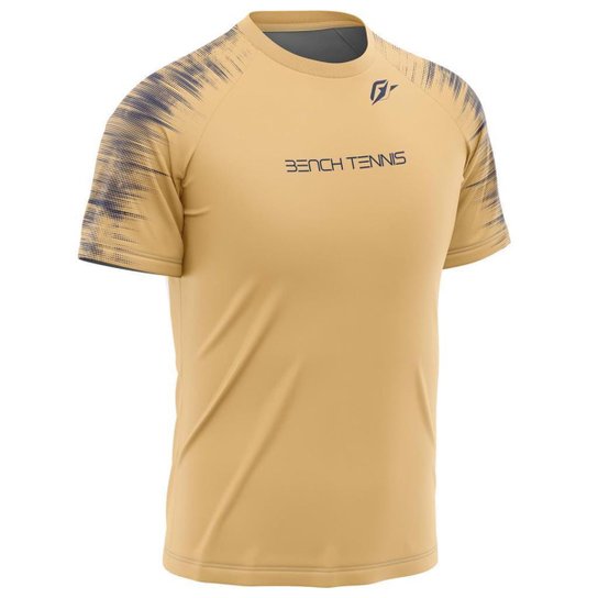Camiseta Raglan Unissex Beach Tennis Tecnodots Ocre - Amarelo Menor preço em Camiseta Raglan Unissex Beach Tennis Tecnodots Ocre - Amarelo