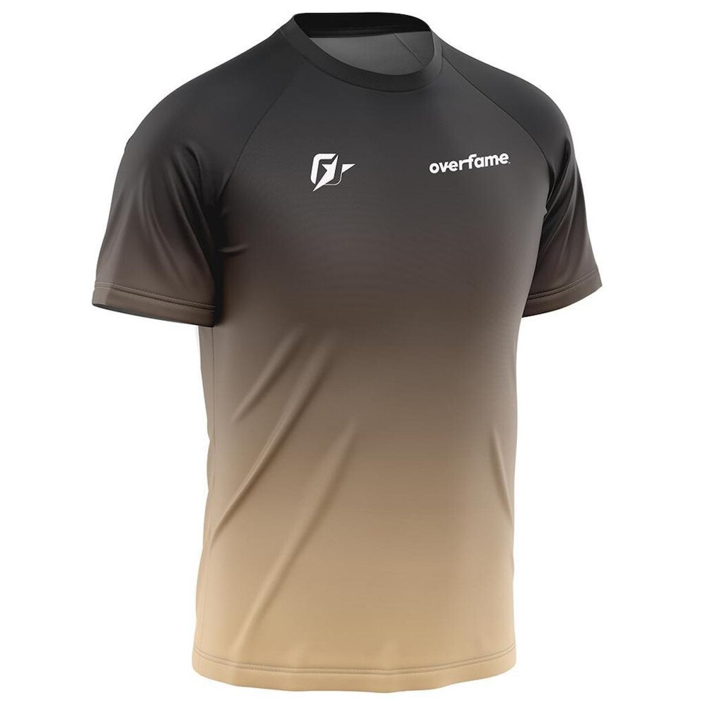 Camiseta Raglan Unissex OverFame Gradiente Tie Dye Dourado Gold