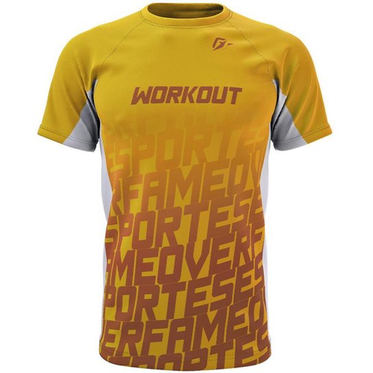 Camiseta Raglan Unissex Treino Academia Spelling Amarelo - Amarelo Menor preço em Camiseta Raglan Unissex Treino Academia Spelling Amarelo - Amarelo