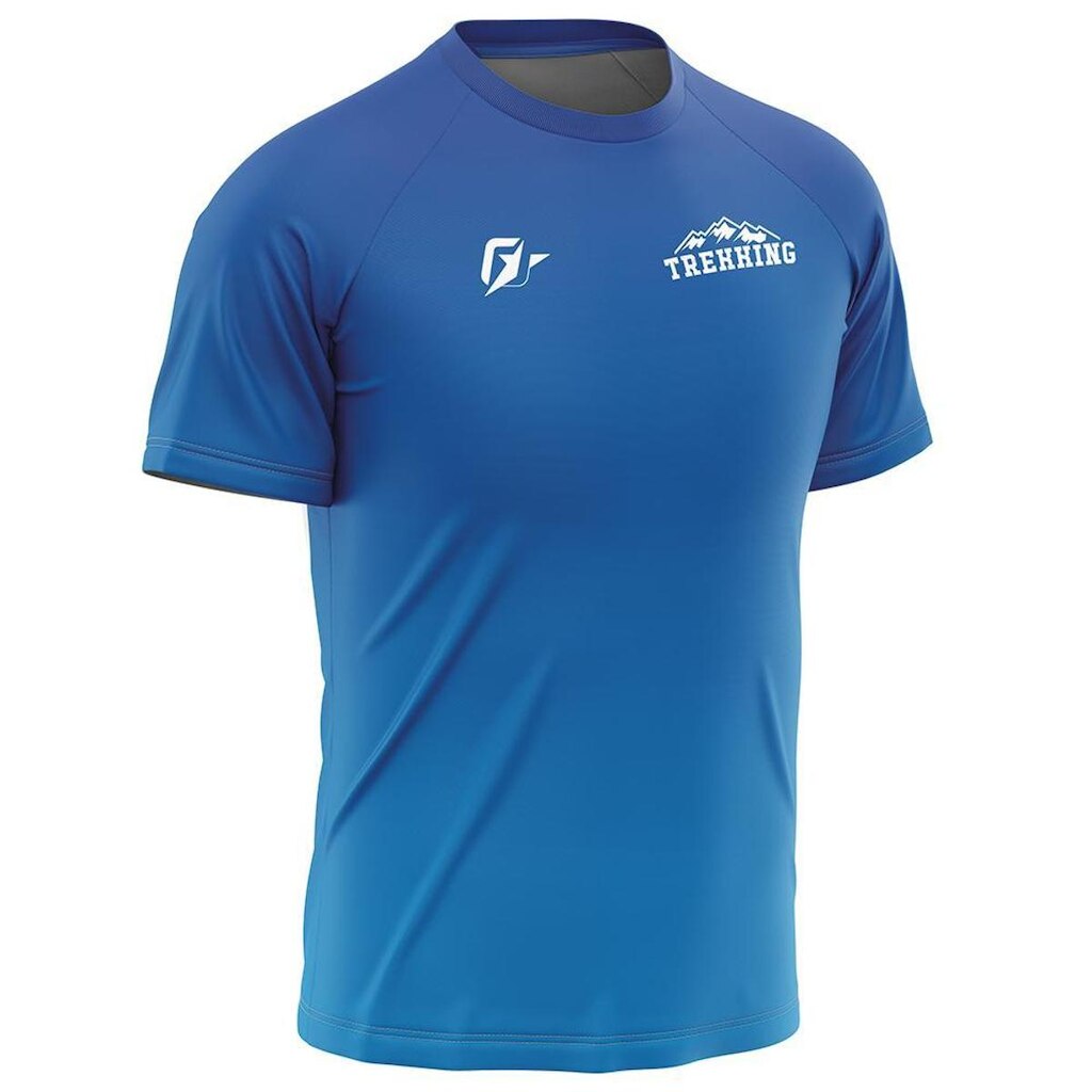 Camiseta Raglan Unissex Trekking Gradiente Tie Dye Anil