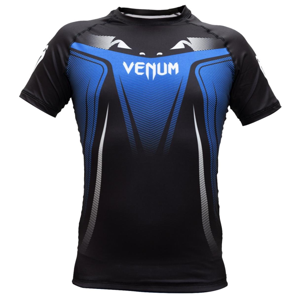 Camiseta Rash Guard Venum No GI 3.0 Masculina Preto e Azul Netshoes