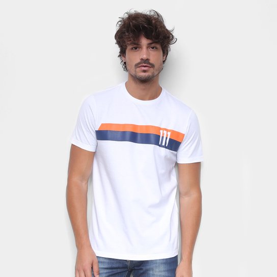 Camiseta RB111 Speed Rubens Barrichello Masculina - Branco