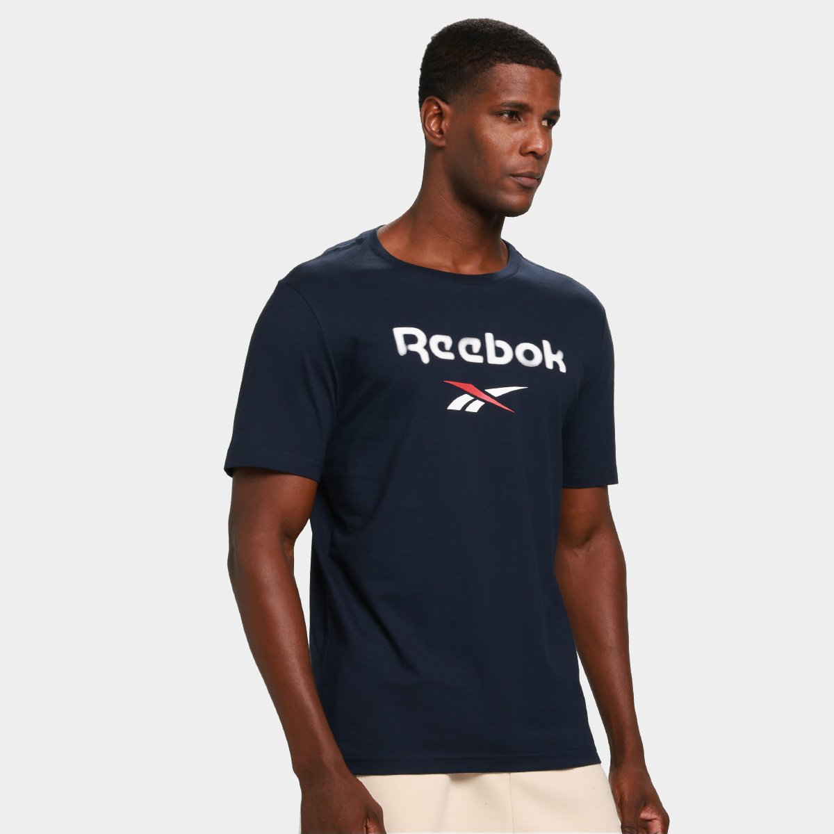 Camiseta Reebok Stacked Masculina Marinho