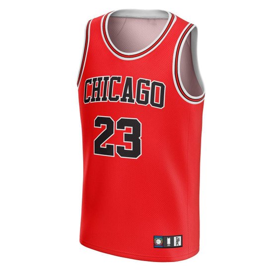 Camiseta Regata Basquete Chicago Dry Fit Premium - Vermelho Menor preço em Camiseta Regata Basquete Chicago Dry Fit Premium - Vermelho