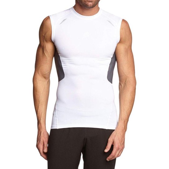 Camiseta Regata Compressão adidas Preparation Techfit W58808 - Branco Menor preço em Camiseta Regata Compressão adidas Preparation Techfit W58808 - Branco