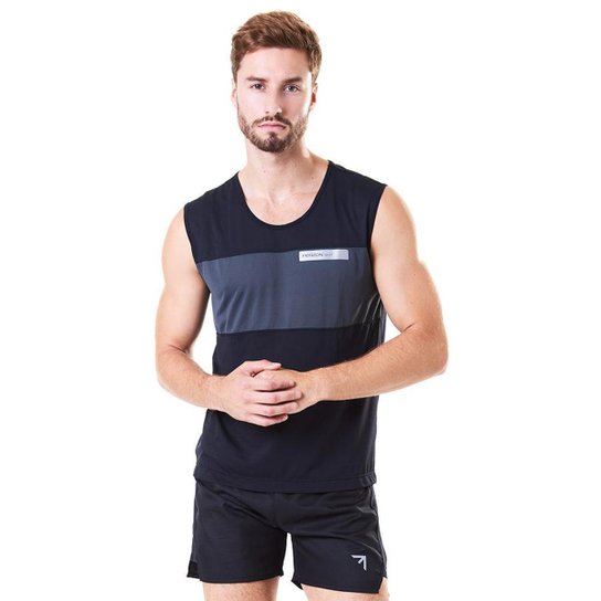 Camiseta Regata Ferzon Air Tecido Dry com Micro Furos Esportiva Masculina - Preto Menor preço em Camiseta Regata Ferzon Air Tecido Dry com Micro Furos Esportiva Masculina - Preto