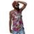 Camiseta Regata Gradiente Psicodelico Collorful Psy - Vinho