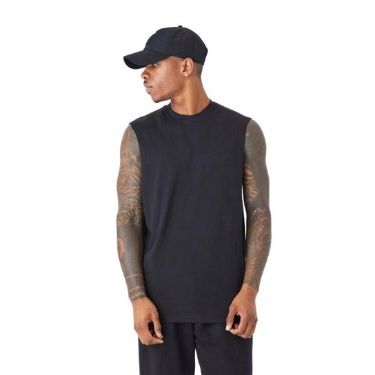 Camiseta Regata Machão Preto Algodão Macio - Preto Menor preço em Camiseta Regata Machão Preto Algodão Macio - Preto