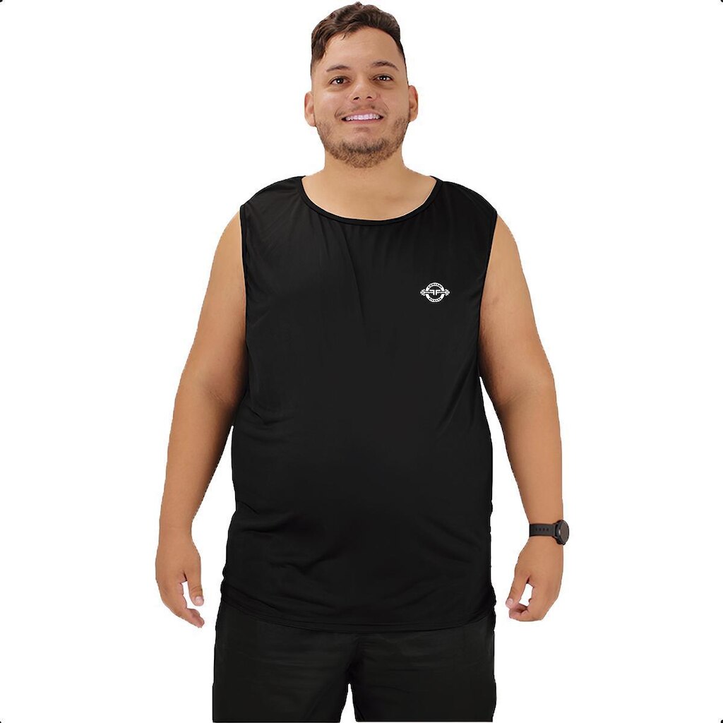 Camiseta Regata Masculina Academia Plus Size Premium
