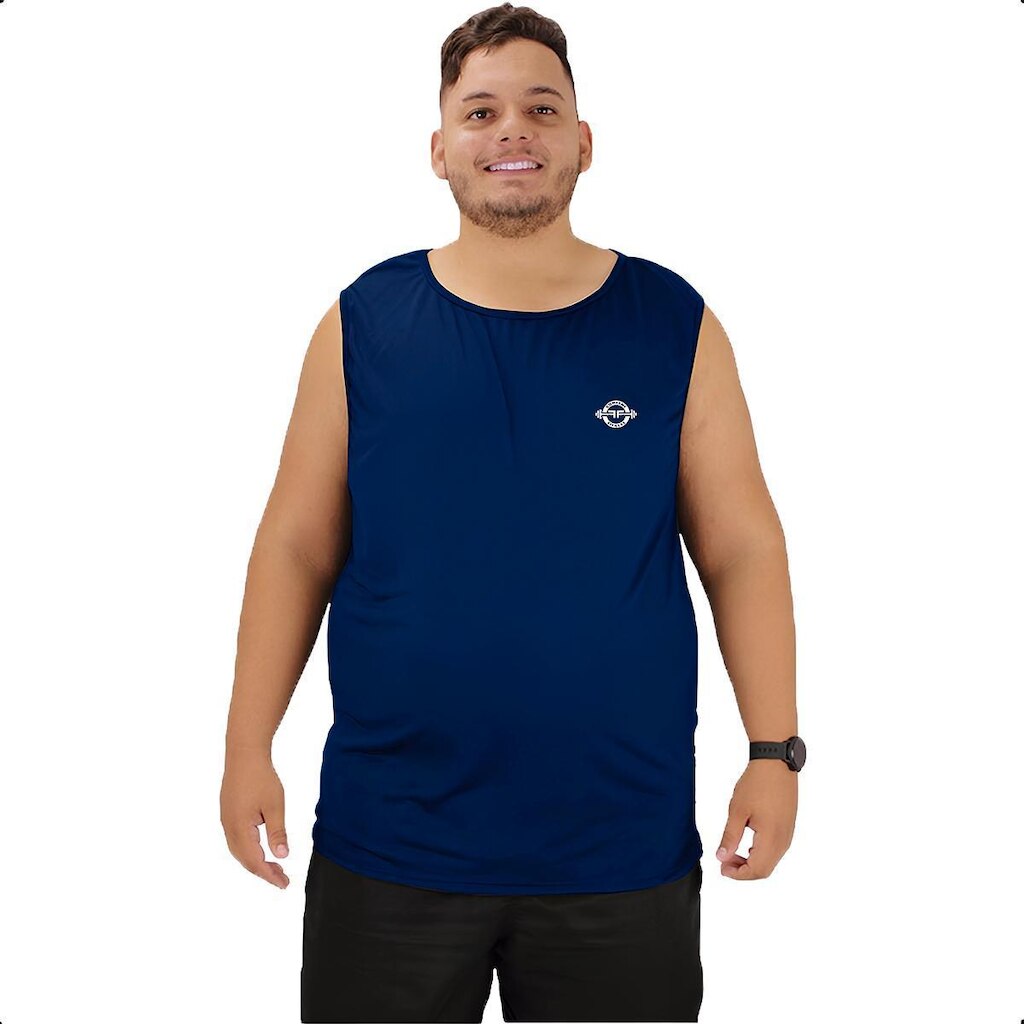 Camiseta Regata Masculina Academia Plus Size Premium