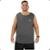 Camiseta Regata Masculina Academia Plus Size Premium - Cinza+Chumbo