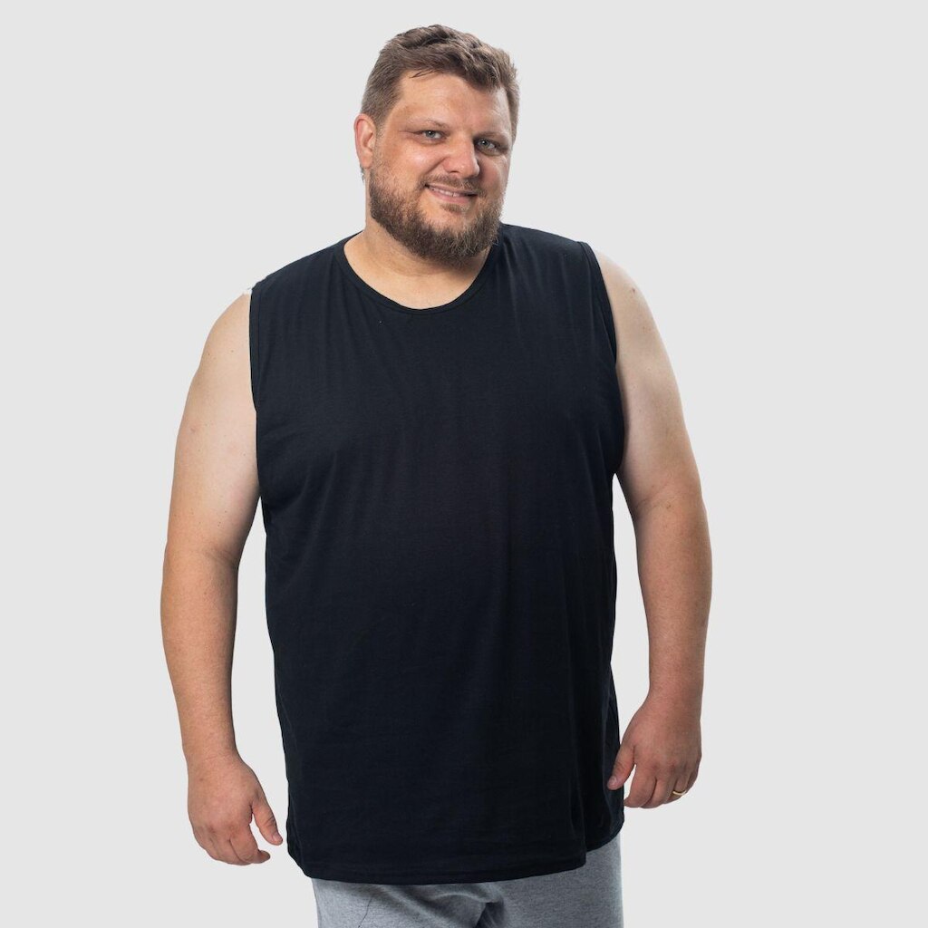 Camiseta Regata masculina algodão plus size Machão Grande