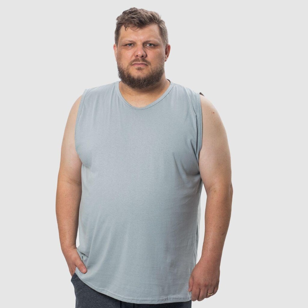 Camiseta Regata masculina algodão plus size Machão Grande