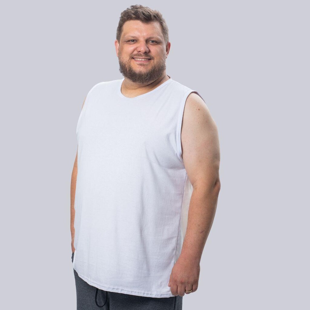 Camiseta Regata masculina algodão plus size Machão Grande