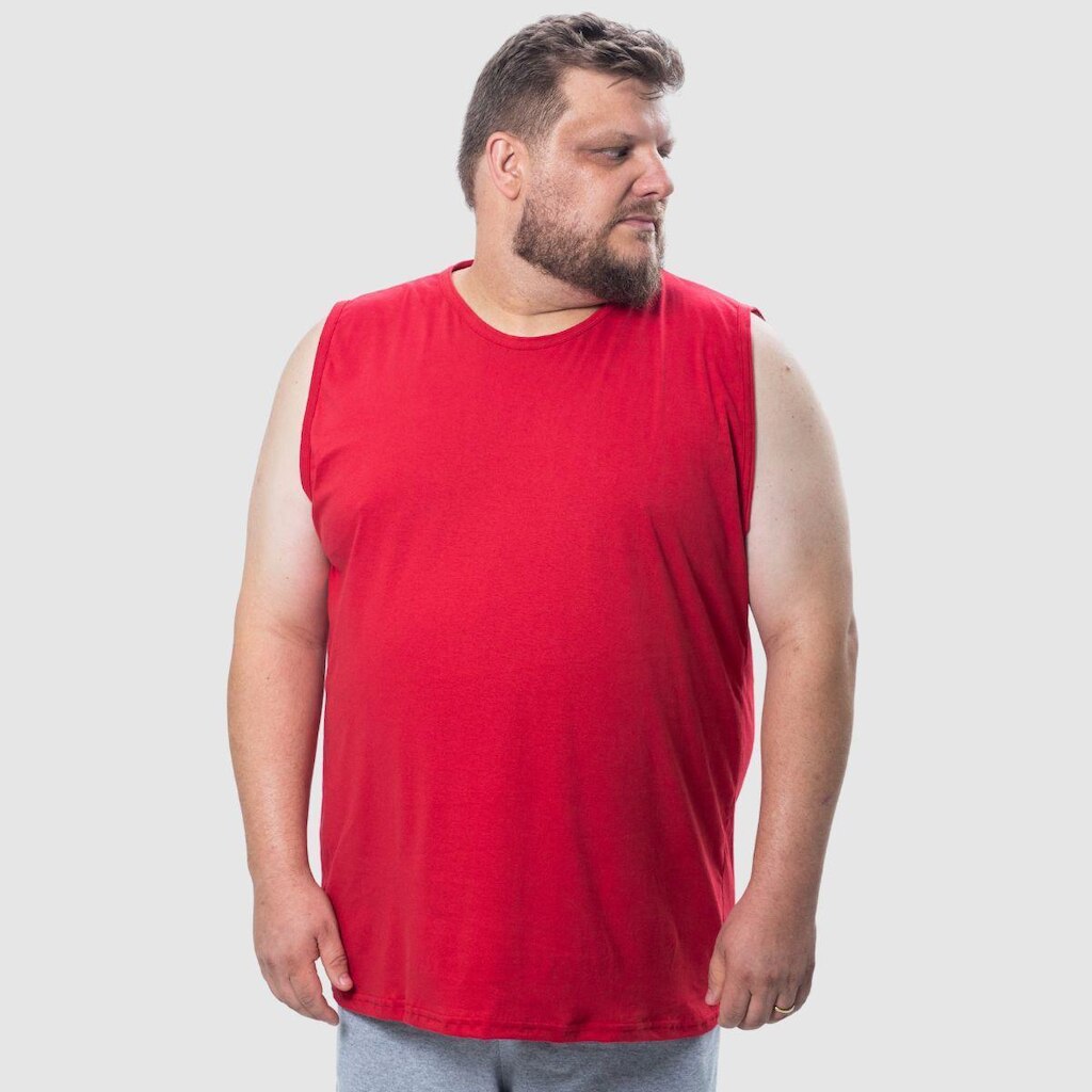 Camiseta Regata masculina algodão plus size Machão Grande