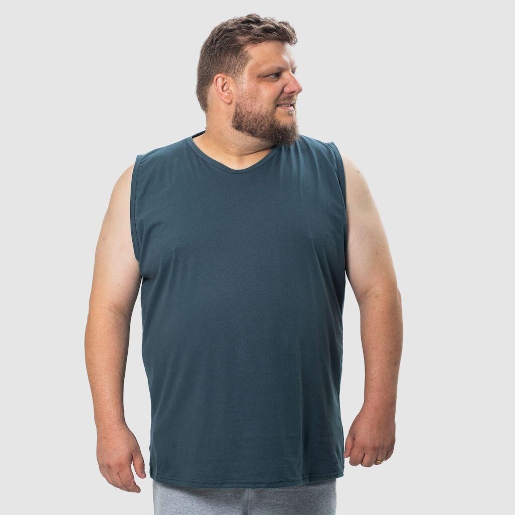 Camiseta Regata masculina algodão plus size Machão Grande