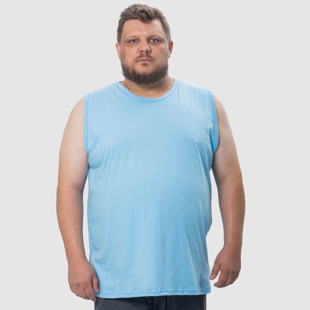Camiseta Regata masculina algodão plus size Machão Grande