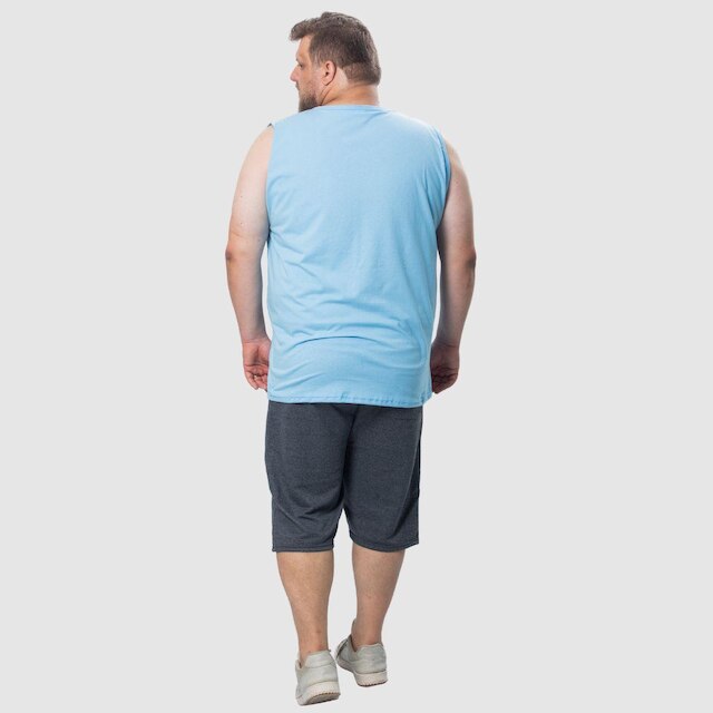 Camiseta Regata masculina algodão plus size Machão Grande - Azul Claro ...
