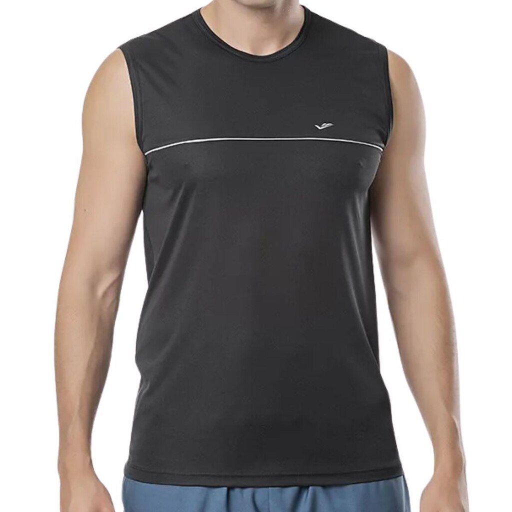 Camiseta Regata Masculina Elite - Royal/Branco - M