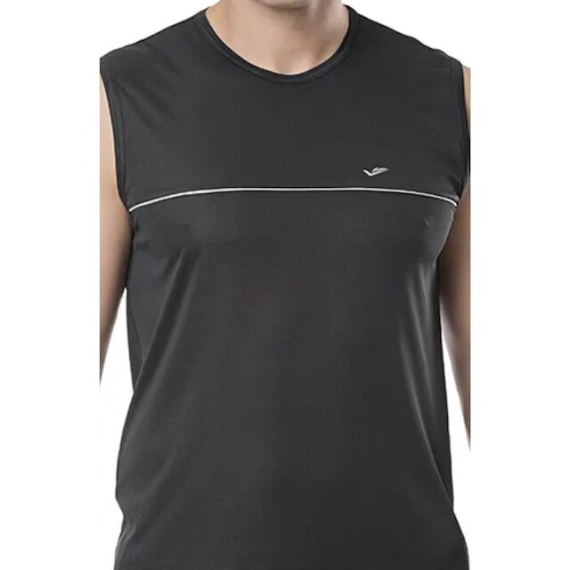 Camiseta Regata Masculina Elite - Royal/Branco - M