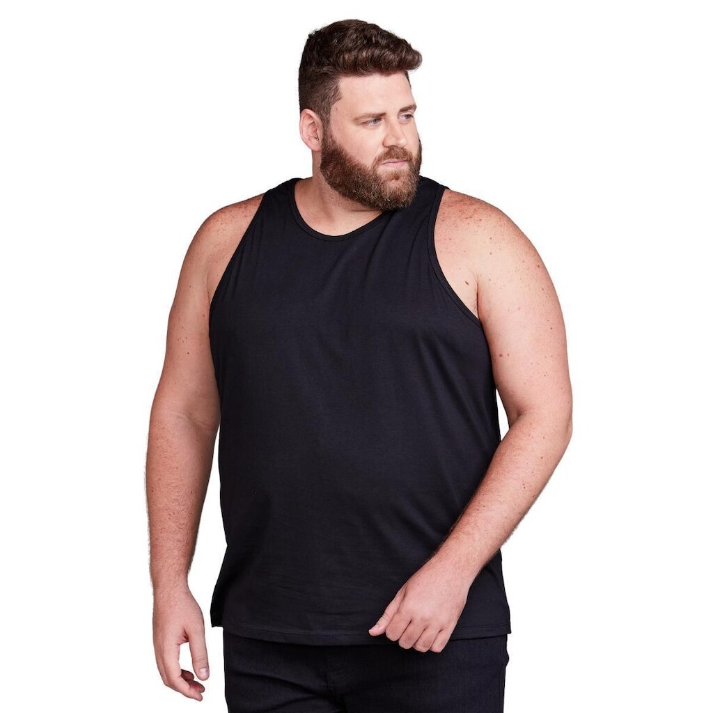 Camiseta Regata Masculina Plus Size 100% Algodão