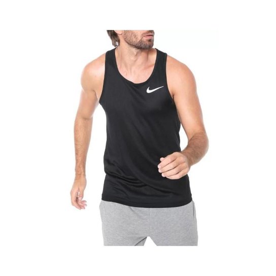 Camiseta Regata Nike Breathe Run Preta Preto Netshoes