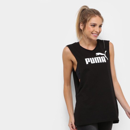 Camiseta Regata Puma Cut Off Boyfriend Tank Feminina Preto Netshoes Camiseta Regata Puma Cut Off Boyfriend Tank Feminina Preto Netshoes