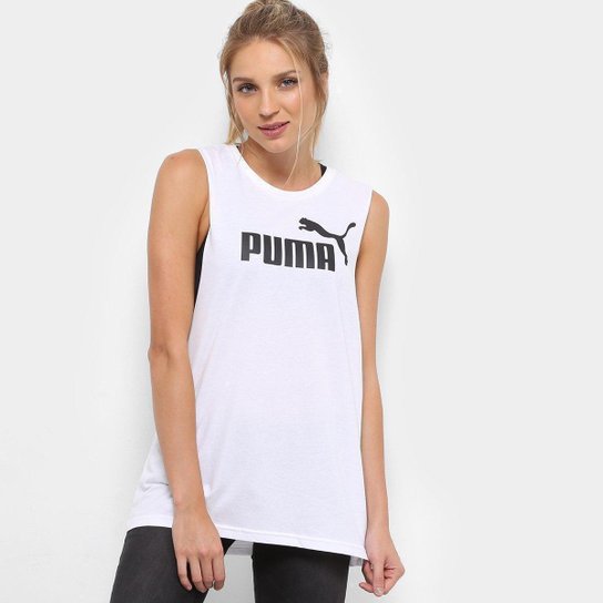 Camiseta Regata Puma Cut Off Boyfriend Tank Feminina Branco Netshoes Camiseta Regata Puma Cut Off Boyfriend Tank Feminina Branco Netshoes