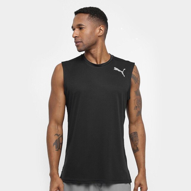 Camiseta Regata Puma Essential - Preto Menor preço em Camiseta Regata Puma Essential - Preto