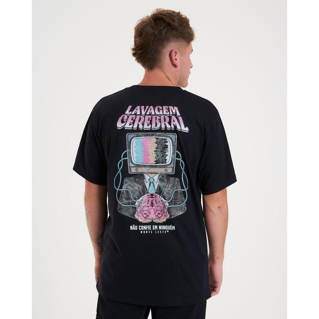 Camiseta Regular Estampada - Brainwash Masculina