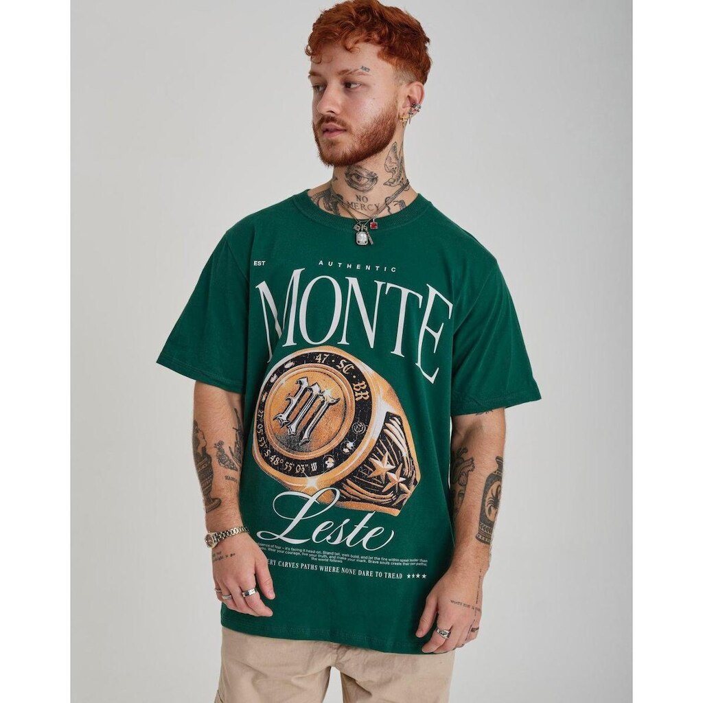 Camiseta Regular Estampada - Champs Masculina