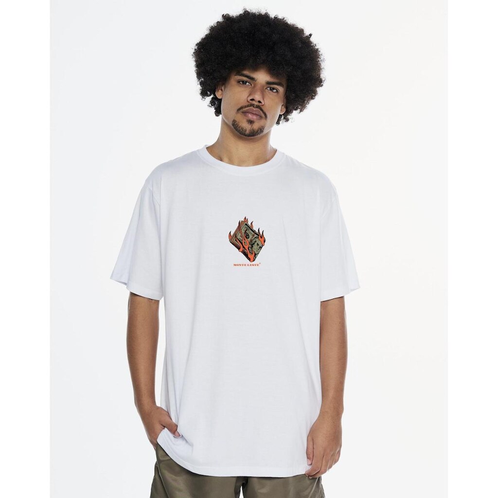 Camiseta Regular Estampada - Fire Money Masculina