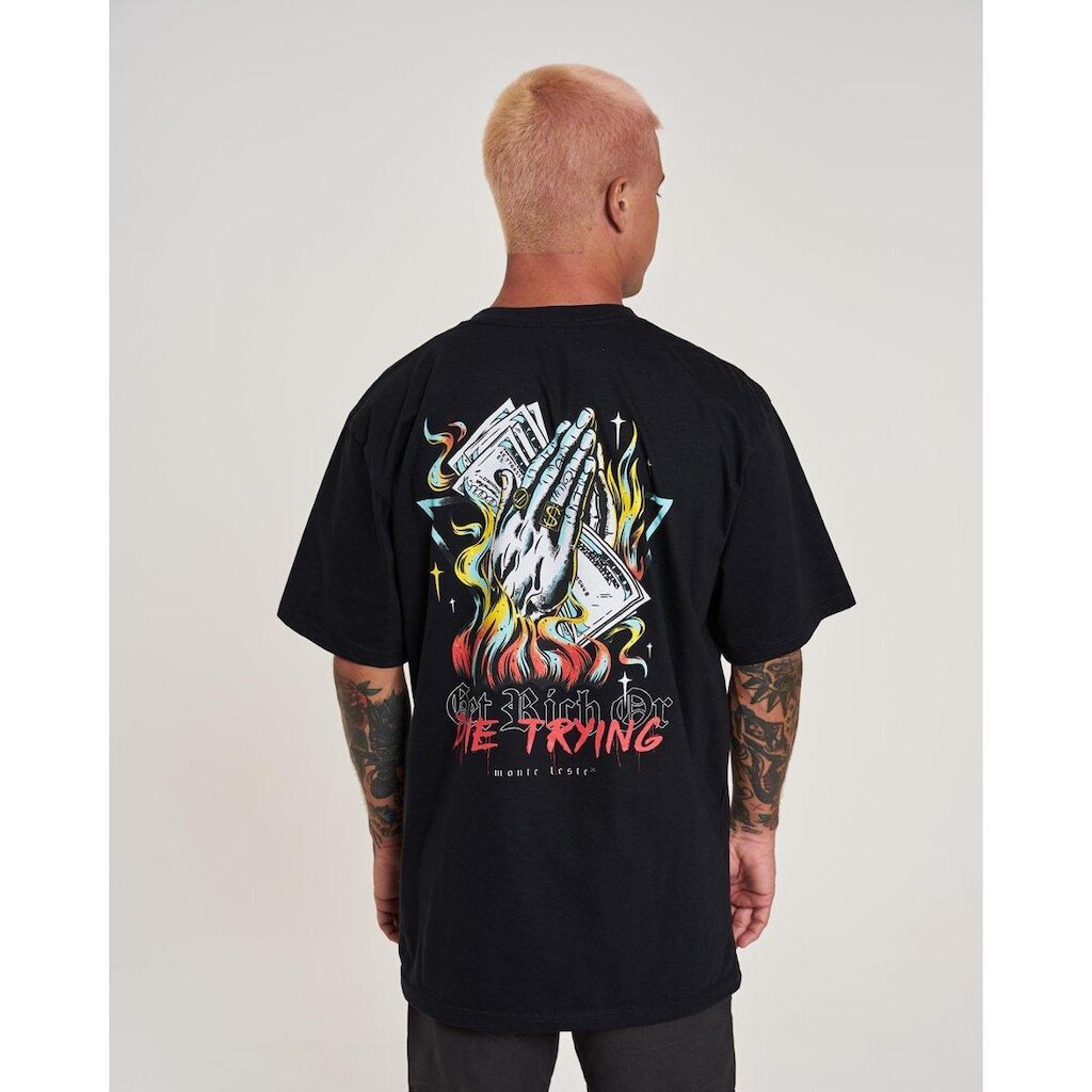 Camiseta Regular Estampada - Get Rich Masculina
