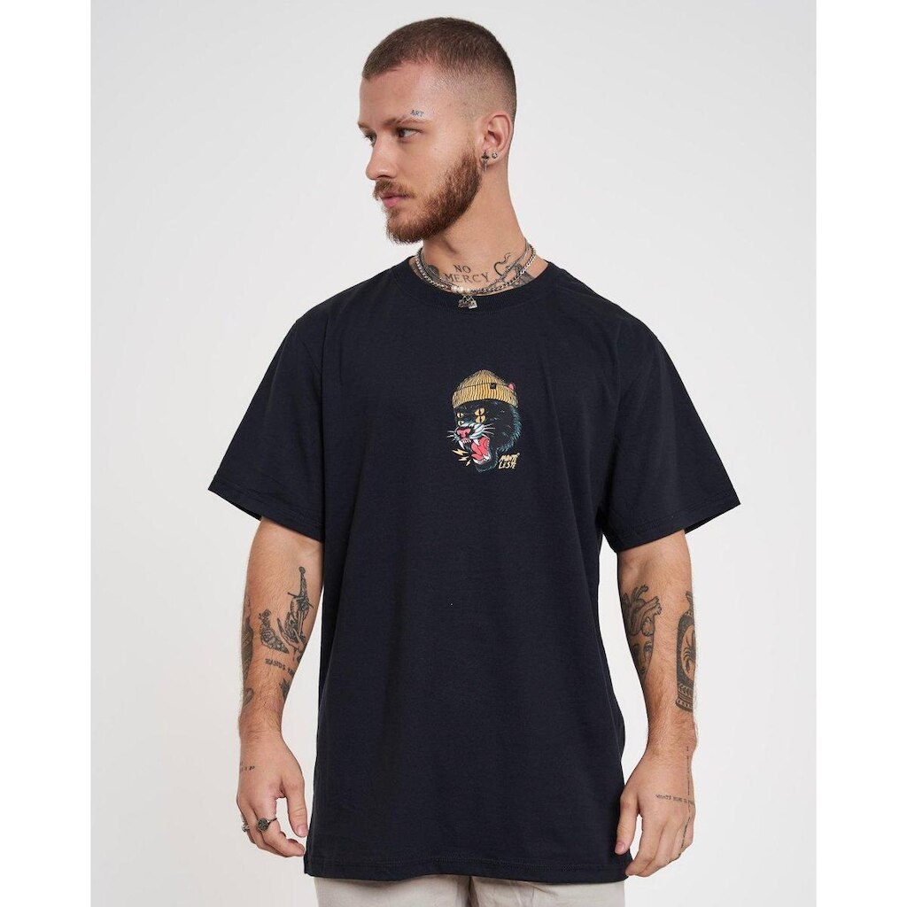 Camiseta Regular Estampada - Pantera Masculina