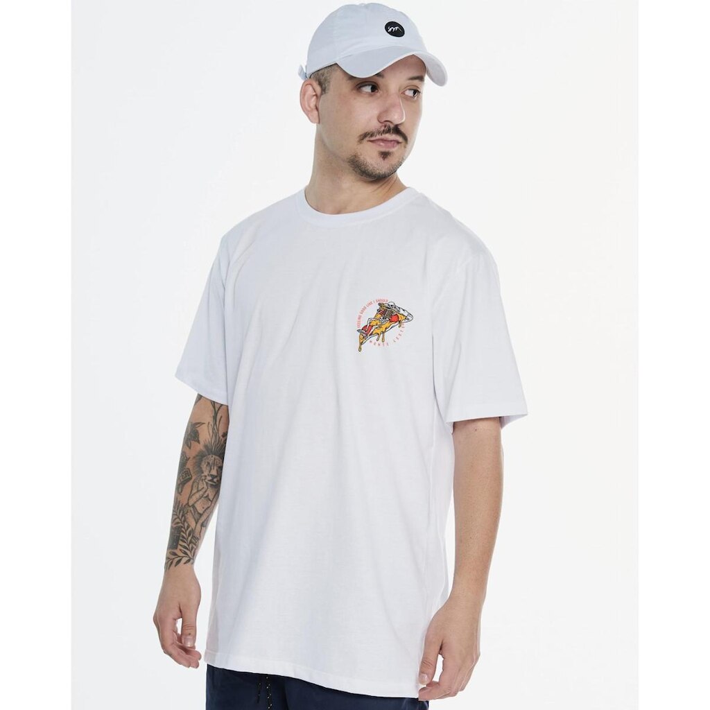 Camiseta Regular Estampada - Pizza Masculina