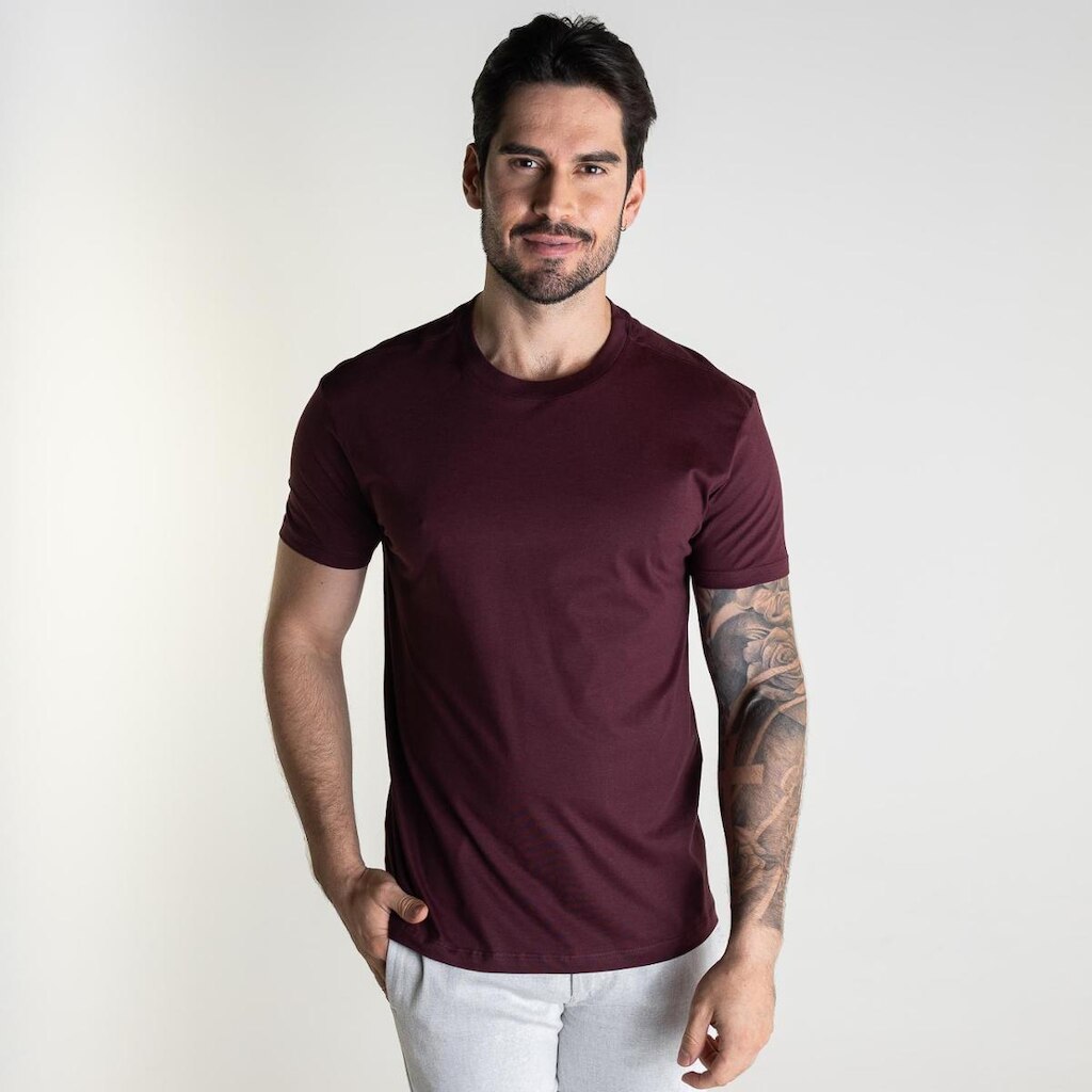 Camiseta Reserva Algodão Pima Vinho