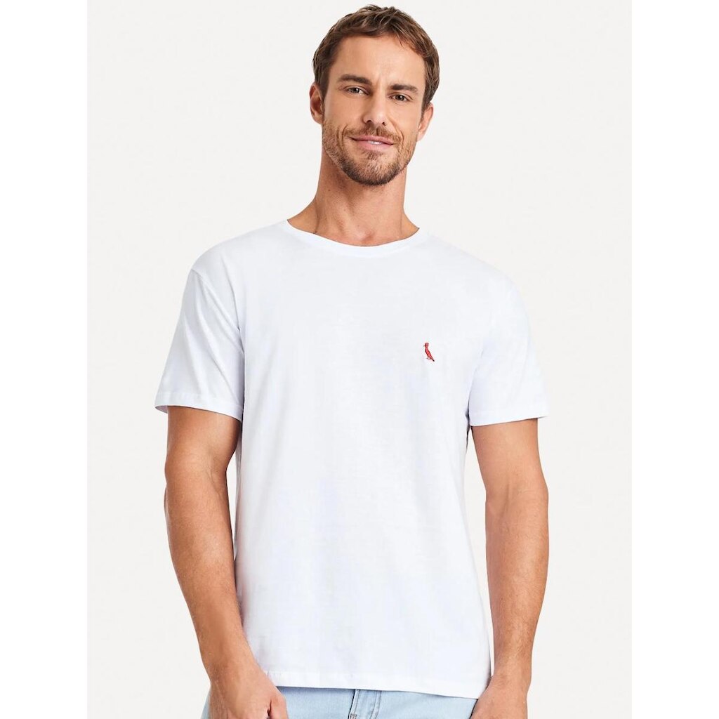 Camiseta Reserva Masculina Basic Red Woodpecker Branca