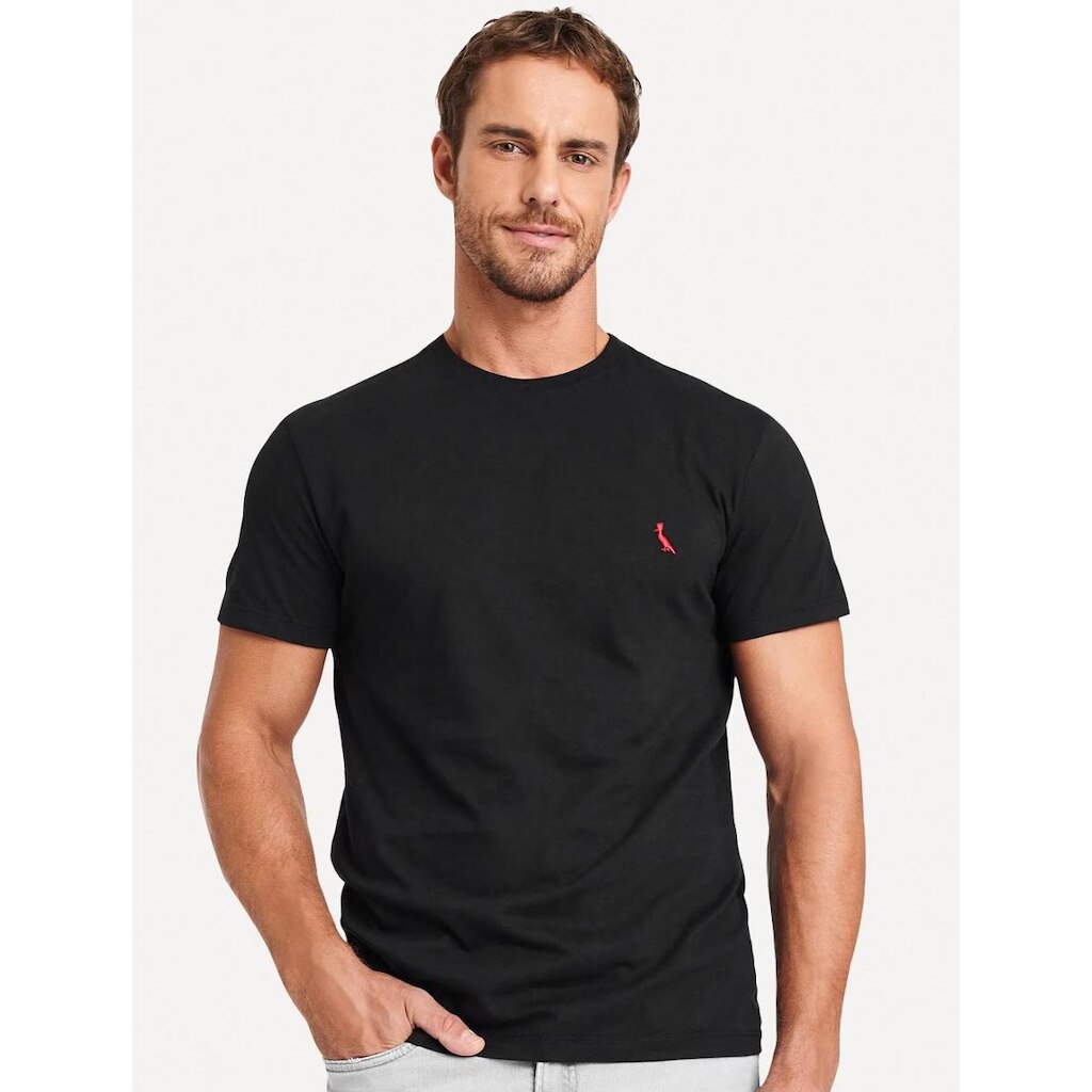 Camiseta Reserva Masculina Basic Red Woodpecker Preta
