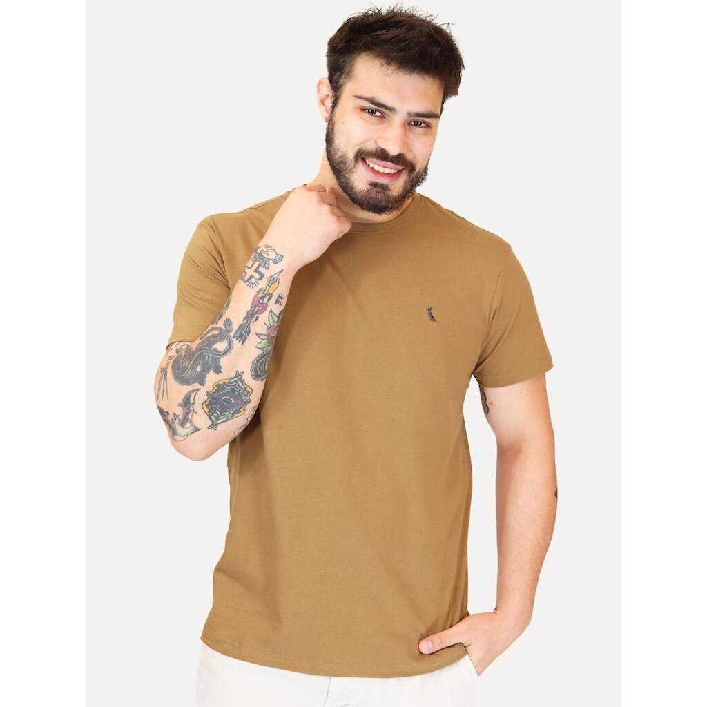 Camiseta Reserva Masculina Basic Woodpecker Marrom