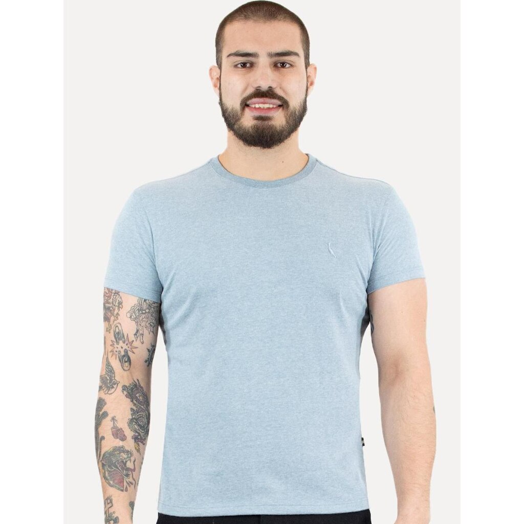 Camiseta Reserva Masculina Regular Mescla Touch Azul