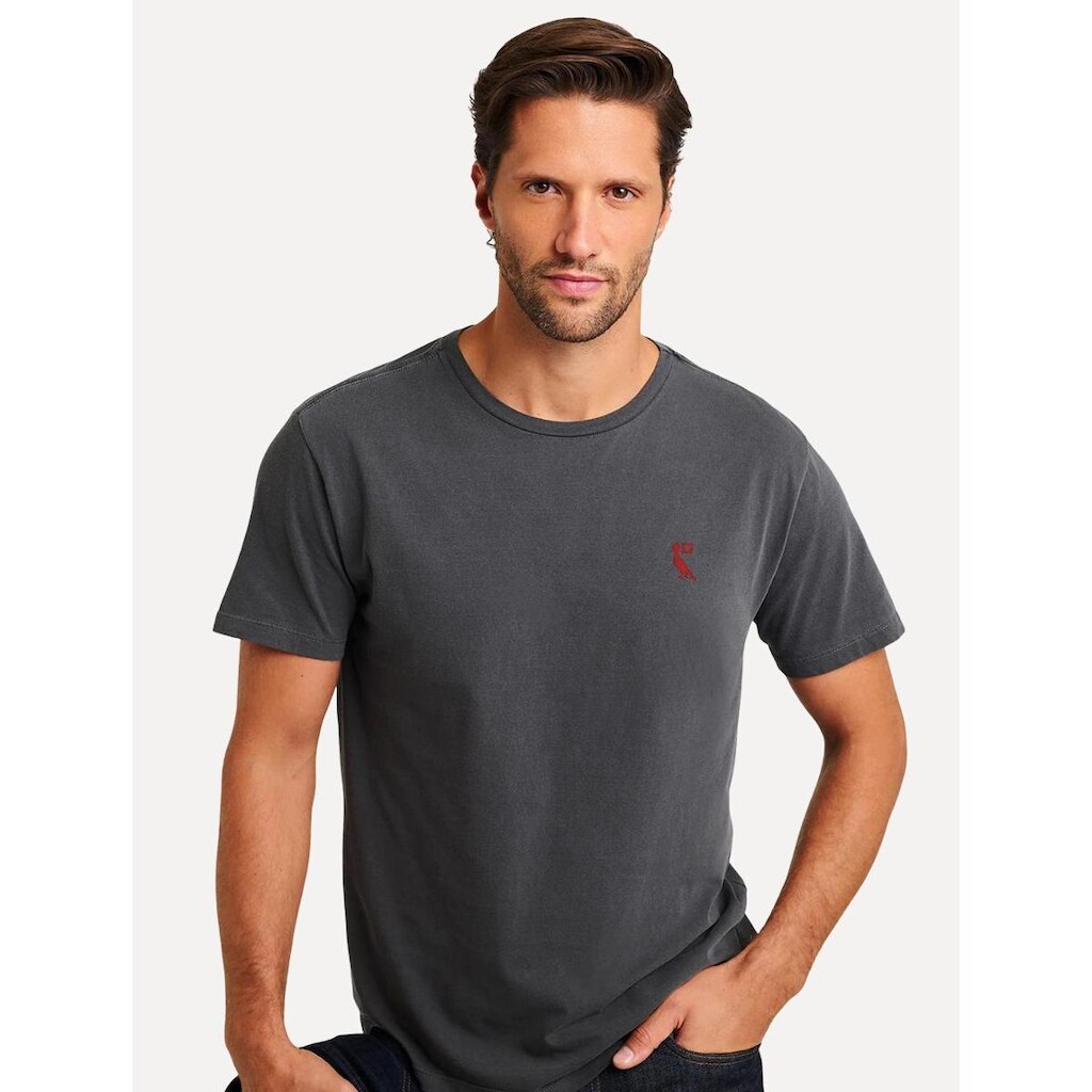 Camiseta Reserva Masculina Regular Notificação Stoned Chumbo