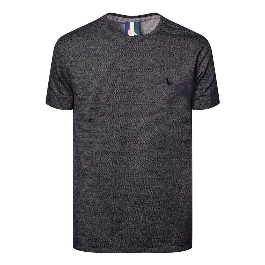 Camiseta Reserva Regular Espinha de Peixe Preta