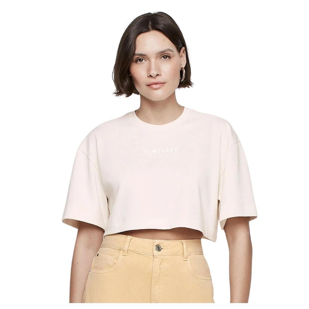 Camiseta Reta Decote Redondo Estampada Dzarm