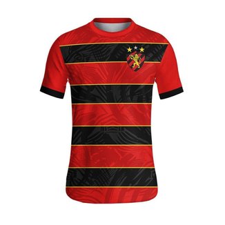 Camiseta Retrô Mania Sport Recife Classic DC003 Masculino - Vermelho e Preto